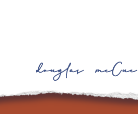 a stylized signature middle of the header that also serves as the home button